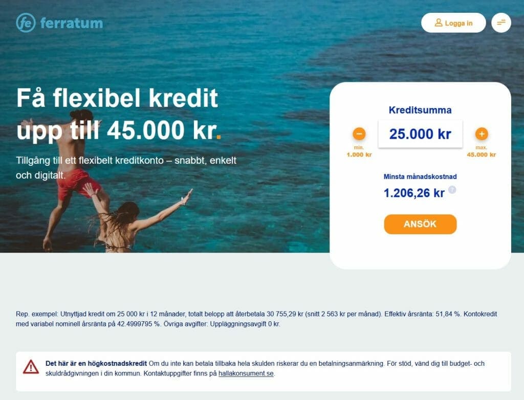 Låna pengar utomlands: Ferratum erbjuder flexibel kredit till de med betalningsanmärkningar