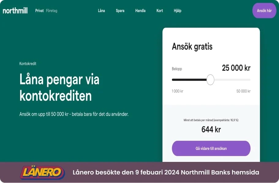Lånero besöker Enklares hemsida och upptäcker jämförelse av blancolån från 39 långivare, lån från 5 000 till 600 000 kr, upp till 20 års lånetider, gratis ansökan och snabba svar