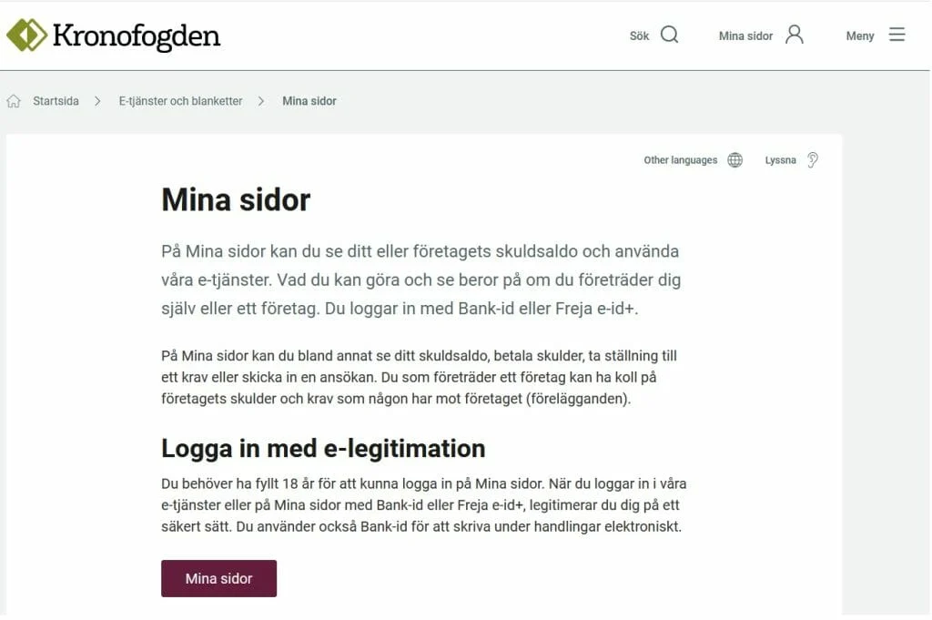 Lån med Kronofogden