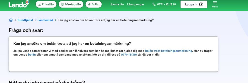 Teckna lån 450 000 kr med anmärkningar