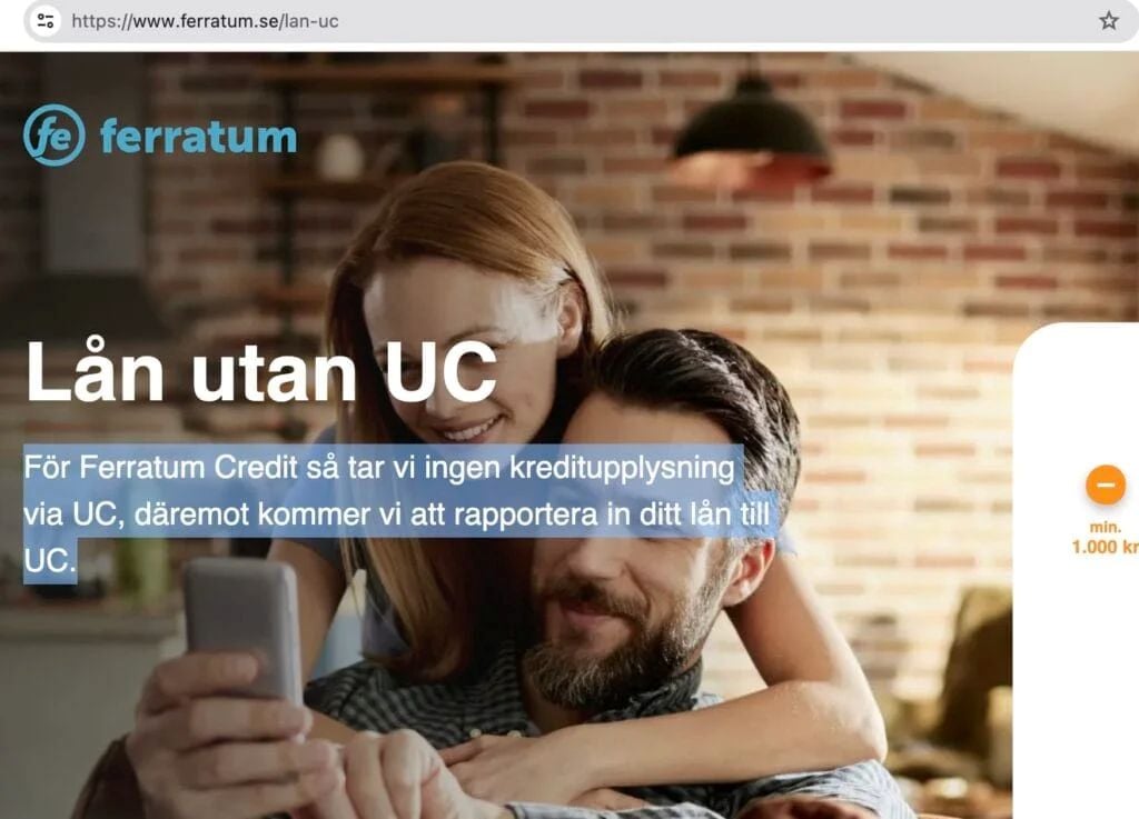 Låna 1000 kr utan UC