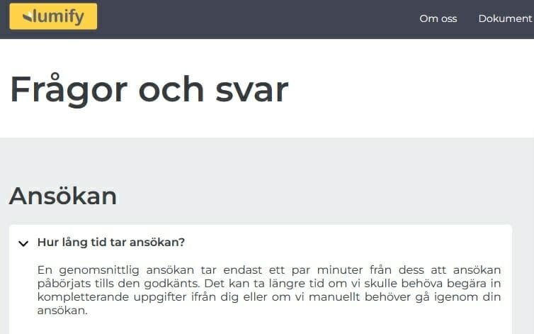 Direkt utbetalning Nordea: Lumify är en långivare som normalt använder automatisk handläggning av SMS lån.