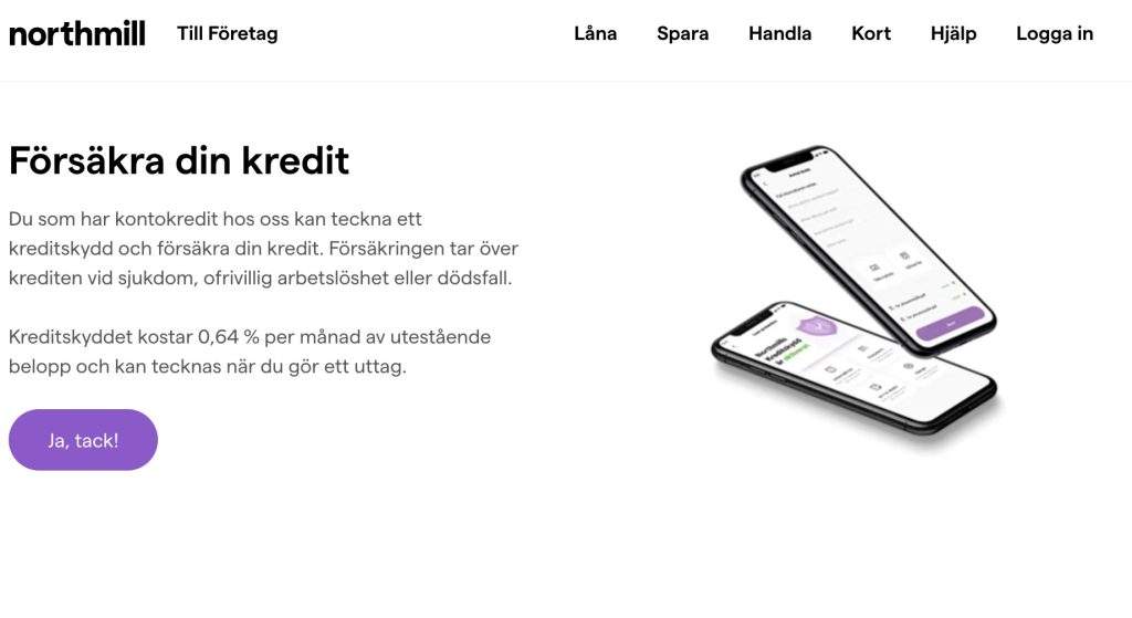 Kontokredit försäkra krediten hos Northmill