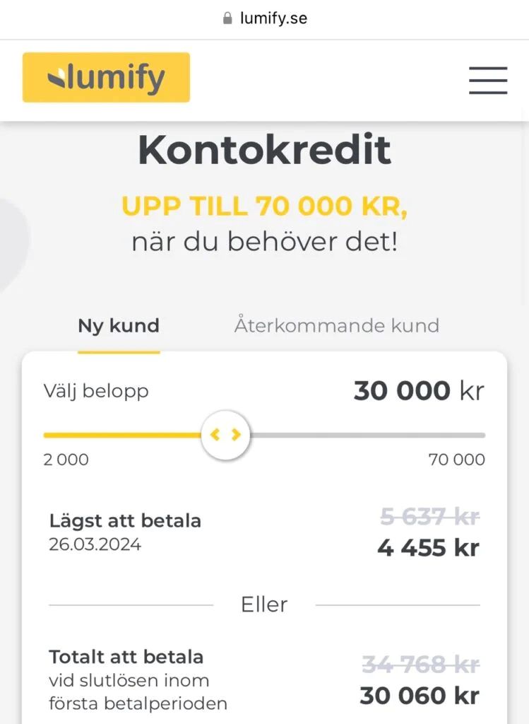 låna pengar snabbt idag hos Lumify