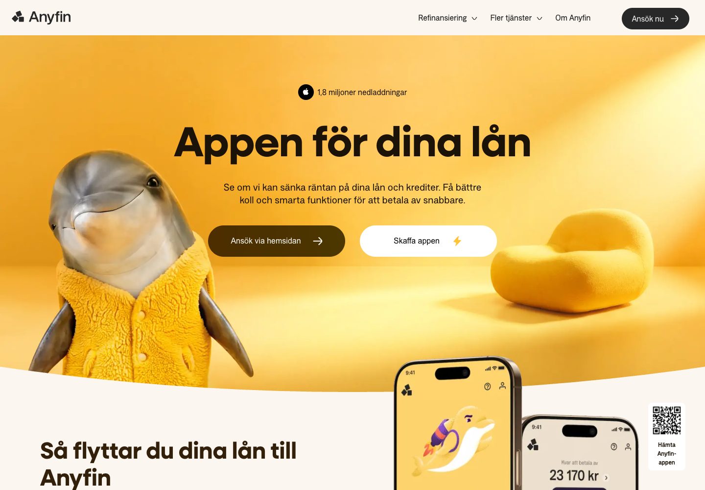 Anyfin – webbplatsen den 9 september 2026