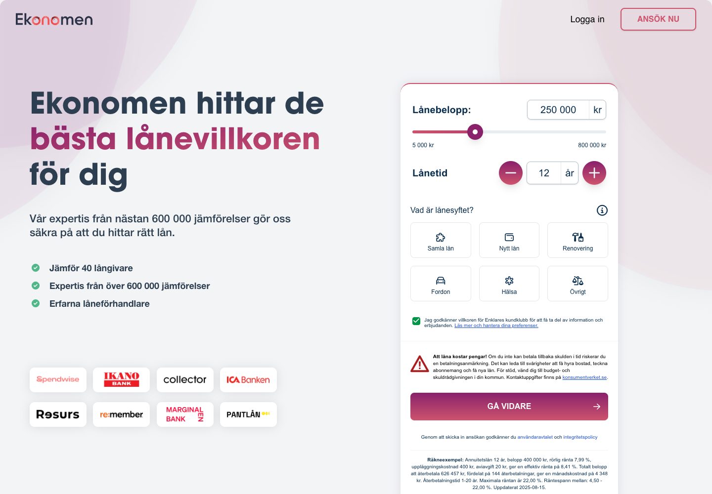 Ekonomen – webbplatsen den 9 september 2026