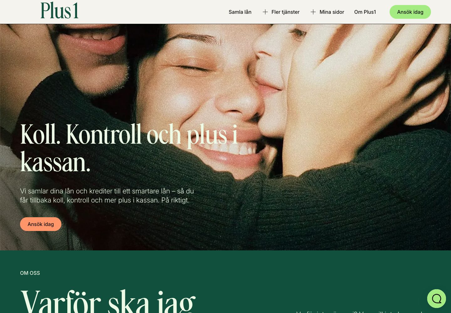 Plus1 (tidigare Nstart/N. Lån) – webbplatsen den 9 september 2026